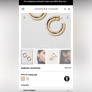 Jennifer Fisher Gold Hoop Earrings